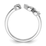 14K White Gold Lab Grown Diamond VS/SI FGH Initial W Adjustable Rin - Image 2