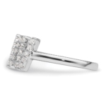 14K White Gold Lab Grown Diamond VS/SI FGH Initial W Adjustable Rin - Image 3