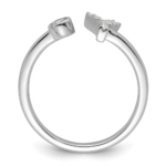 14K White Gold Lab Grown Diamond VS/SI FGH Initial Y Adjustable Rin - Image 2