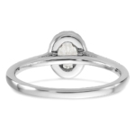 14K White Gold Lab Grown VS/SI FGH Dia Oval Halo Complete Engagement Ring - Image 5