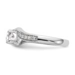 14k White Gold Lab Grown VS/SI FGH Dia By-Pass Complete Engagement Ring - Image 4