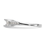 14K White Gold Lab Grown Diamond VS/SI FGH 3-Stone Complete Eng Ring - Image 3