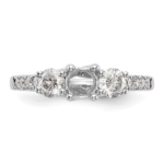 14K White Gold Lab Grown Diamond VS/SI FGH 3-Stone Complete Eng Ring - Image 5