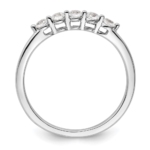 14K White Gold Lab Grown VS/SI FGH Dia 5-Stone Band - Image 3