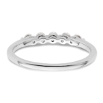 14K White Gold Lab Grown VS/SI FGH Dia 5-Stone Band - Image 6