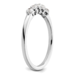 14K White Gold Lab Grown VS/SI FGH Dia 5-Stone Band - Image 7