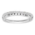 14K White Gold Lab Grown Diamond VS/SI FGH 7-Stone Band - Image 6