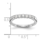 14K White Gold Lab Grown Diamond VS/SI FGH 7-Stone Band - Image 3