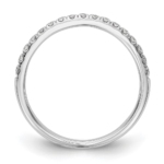 True Origin 14K White Gold 3/8 carat Lab Grown Diamond VS/SI  D E F  Band - Image 2