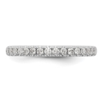 True Origin 14K White Gold 3/8 carat Lab Grown Diamond VS/SI  D E F  Band - Image 4