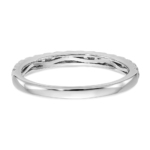 True Origin 14K White Gold 3/8 carat Lab Grown Diamond VS/SI  D E F  Band - Image 5