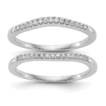 True Origin 14K White Gold 1/5 carat Lab Grown Diamond VS/SI  D E F  Set of 2 Bands