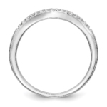 True Origin 14K White Gold 1/5 carat Lab Grown Diamond VS/SI  D E F  Set of 2 Bands - Image 2
