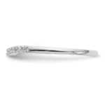 True Origin 14K White Gold 1/5 carat Lab Grown Diamond VS/SI  D E F  Set of 2 Bands - Image 3