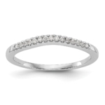 True Origin 14K White Gold 1/5 carat Lab Grown Diamond VS/SI  D E F  Set of 2 Bands - Image 7