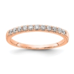 14K Rose Gold Lab Grown Diamond VS/SI FGH 1/4ct Wedding Band