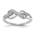 14K White Gold Lab Grown VS/SI FGH Dia Infinity Symbol Ring