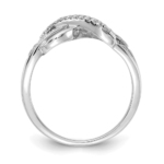 14K White Gold Lab Grown VS/SI FGH Dia Infinity Symbol Ring - Image 2