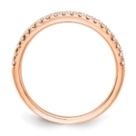 14K Rose Gold Lab Grown Diamond VS DEF 1/4ct Wedding Band - Image 2