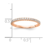 14K Rose Gold Lab Grown Diamond VS DEF 1/4ct Wedding Band - Image 3