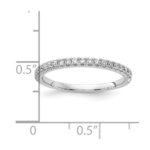 14K White Gold Lab Grown Diamond VS DEF 1/4ct Wedding Band - Image 3