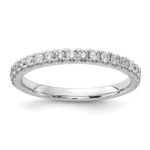 14K White Gold Lab Grown Diamond VS DEF 1/3ct Wedding Band