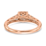 14K Rose Gold Lab Grown Diamond VS/SI FGH Fancy Halo Complete Eng Ri - Image 5