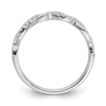 10K White Gold Lab Grown Diamond VS/SI FGH Twist Design Wedding Band - Image 2