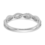10K White Gold Lab Grown Diamond VS/SI FGH Twist Design Wedding Band - Image 6