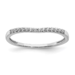 10K White Gold Lab Grown VS/SI FGH Dia Contoured Diamond Band