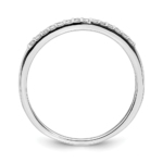 10K White Gold Lab Grown VS/SI FGH Dia Contoured Diamond Band - Image 2
