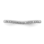 10K White Gold Lab Grown VS/SI FGH Dia Contoured Diamond Band - Image 4