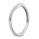 10K White Gold Lab Grown VS/SI FGH Dia Contoured Diamond Band - Image 6