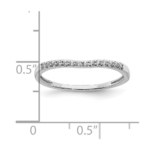 10K White Gold Lab Grown VS/SI FGH Dia Contoured Diamond Band - Image 7