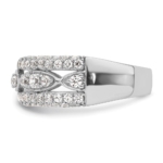 14K White Gold Lab Grown VS/SI FGH Dia Fashion Band - Image 3