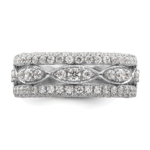 14K White Gold Lab Grown VS/SI FGH Dia Fashion Band - Image 4