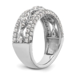 14K White Gold Lab Grown VS/SI FGH Dia Fashion Band - Image 6