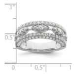 14K White Gold Lab Grown VS/SI FGH Dia Fashion Band - Image 7