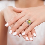 14K Two-Tone Lab Grown VS/SI FGH Dia & Created Yellow Sapphire Ring - Image 9