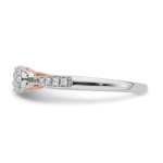 14K Two-tone Lab Grown Diamond VS/SI FGH Heart Promise Ring - Image 2