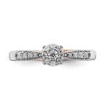14K Two-tone Lab Grown Diamond VS/SI FGH Heart Promise Ring - Image 4