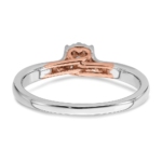 14K Two-tone Lab Grown Diamond VS/SI FGH Heart Promise Ring - Image 5