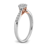 14K Two-tone Lab Grown Diamond VS/SI FGH Heart Promise Ring - Image 6