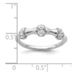 14K White Gold Lab Grown Diamond VS/SI FGH Fancy Ring - Image 4