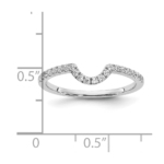 14K White Gold Lab Grown Diamond VS/SI FGH Matching Wedding Band - Image 2
