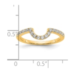 14K Gold Lab Grown Diamond VS/SI FGH Matching Wedding Band - Image 3
