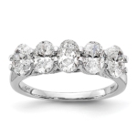 14kw 2ctw VS DEF TRUE ORIGIN Lab Grown Diamond 5 Stone Oval Ring