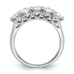 14kw 2ctw VS DEF TRUE ORIGIN Lab Grown Diamond 5 Stone Oval Ring - Image 2