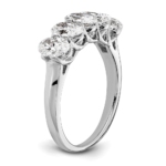 14kw 2ctw VS DEF TRUE ORIGIN Lab Grown Diamond 5 Stone Oval Ring - Image 6