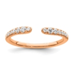 True Origin Rose Gold 1/4 carat Lab Grown Diamond VS/SI  D E F  Fancy Band
